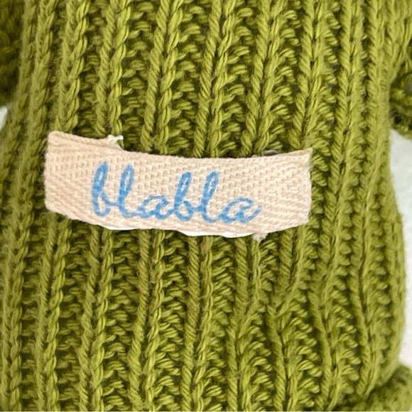 Blabla 13” Hercule Knit Elephant Plush Toy Doll Green Sweater - Picture 11 of 11